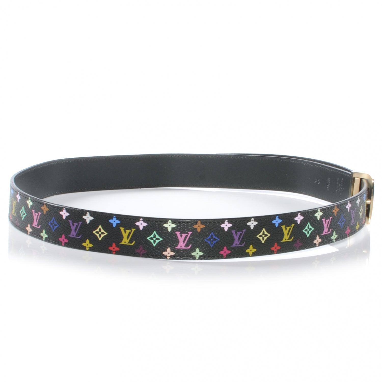 Louis Vuitton Monogram Multicolor LV Cut Reversible Belt 90 36 Black 5 of 5