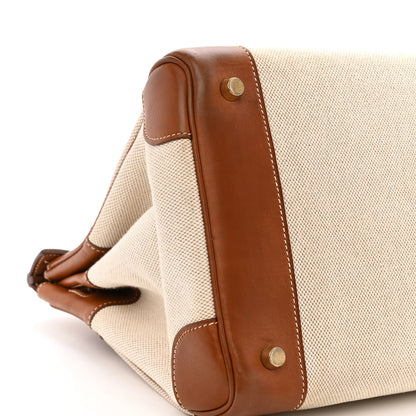 Hermes Toile Barenia Birkin 35 Fauve 11 of 24