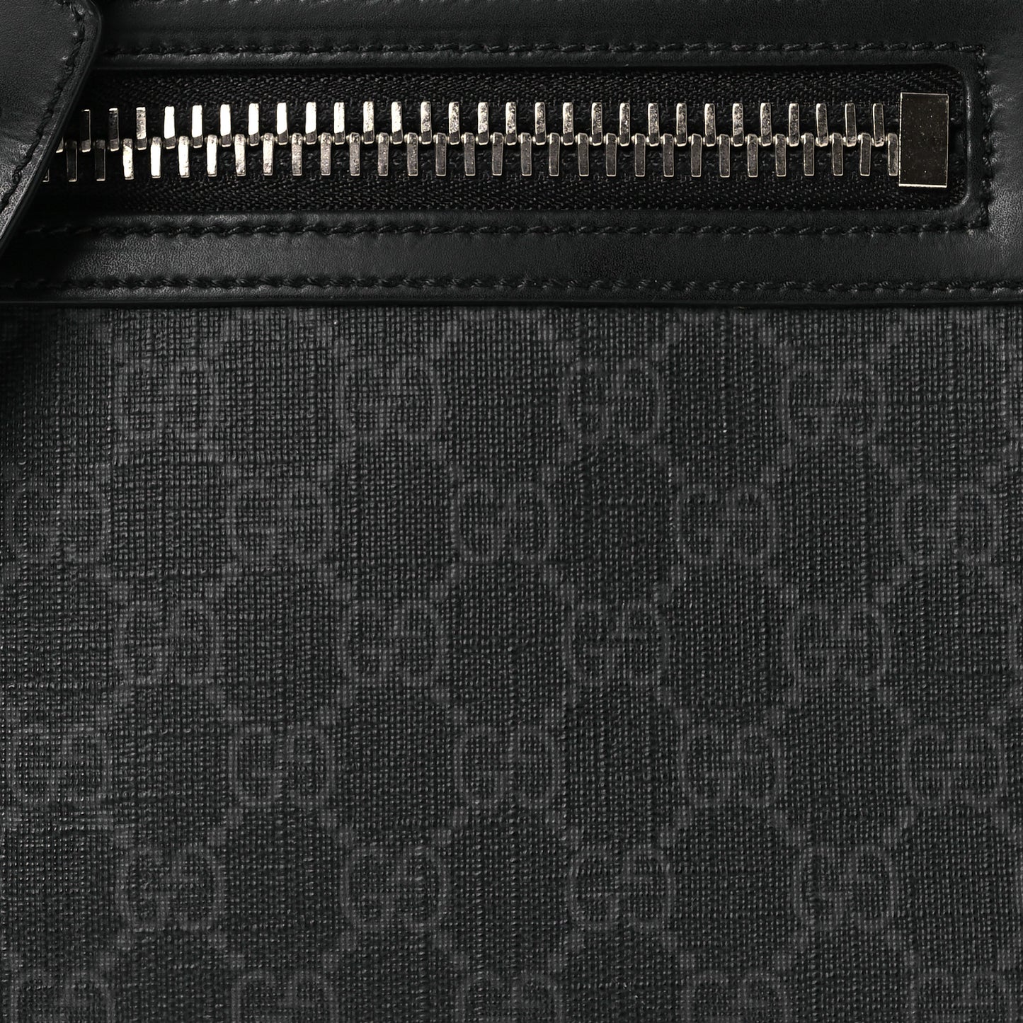 GG Supreme Monogram Web Small Flat Messenger Bag Black Grey