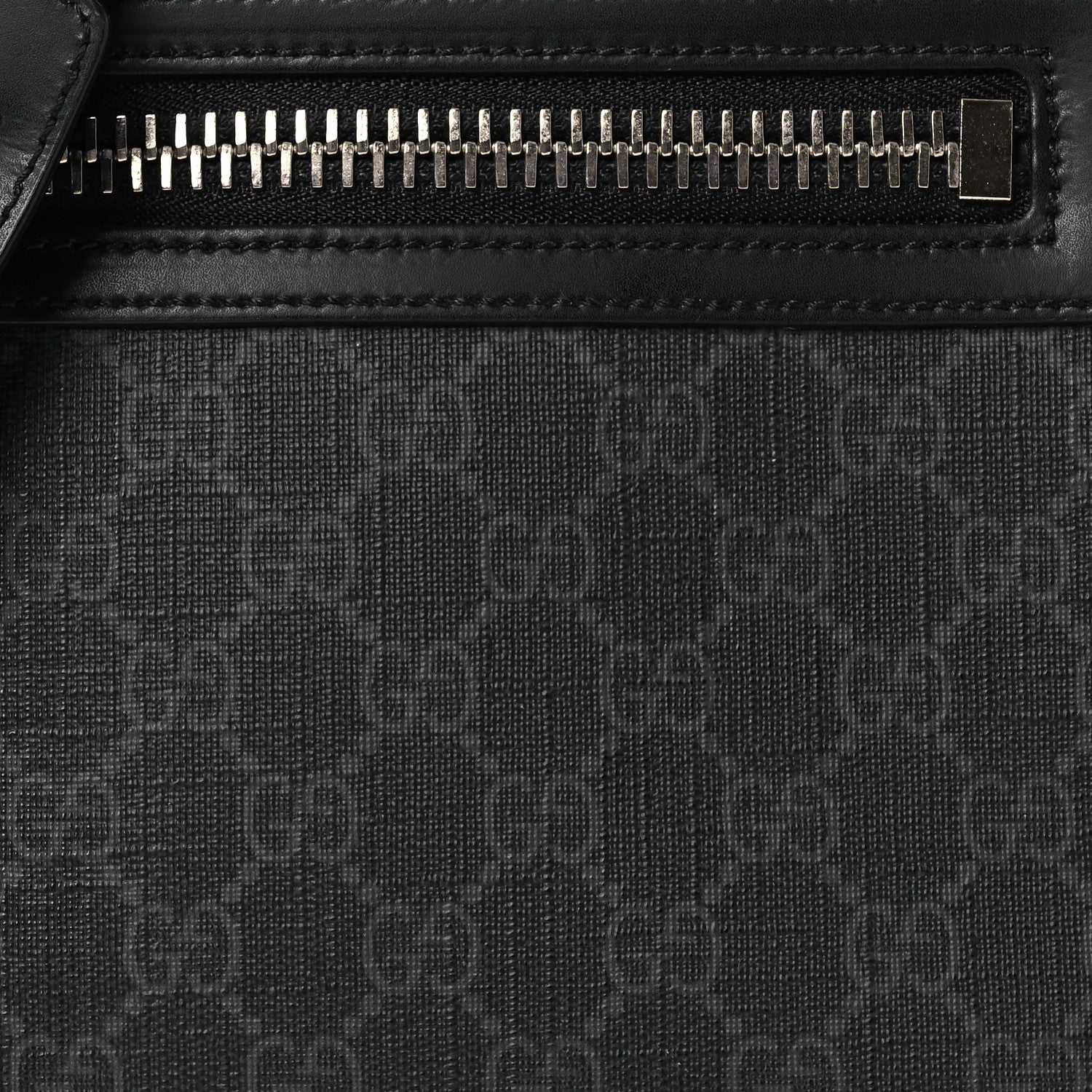 Gucci GG Supreme Monogram Web Small Flat Messenger Bag Black Grey 8 of 12
