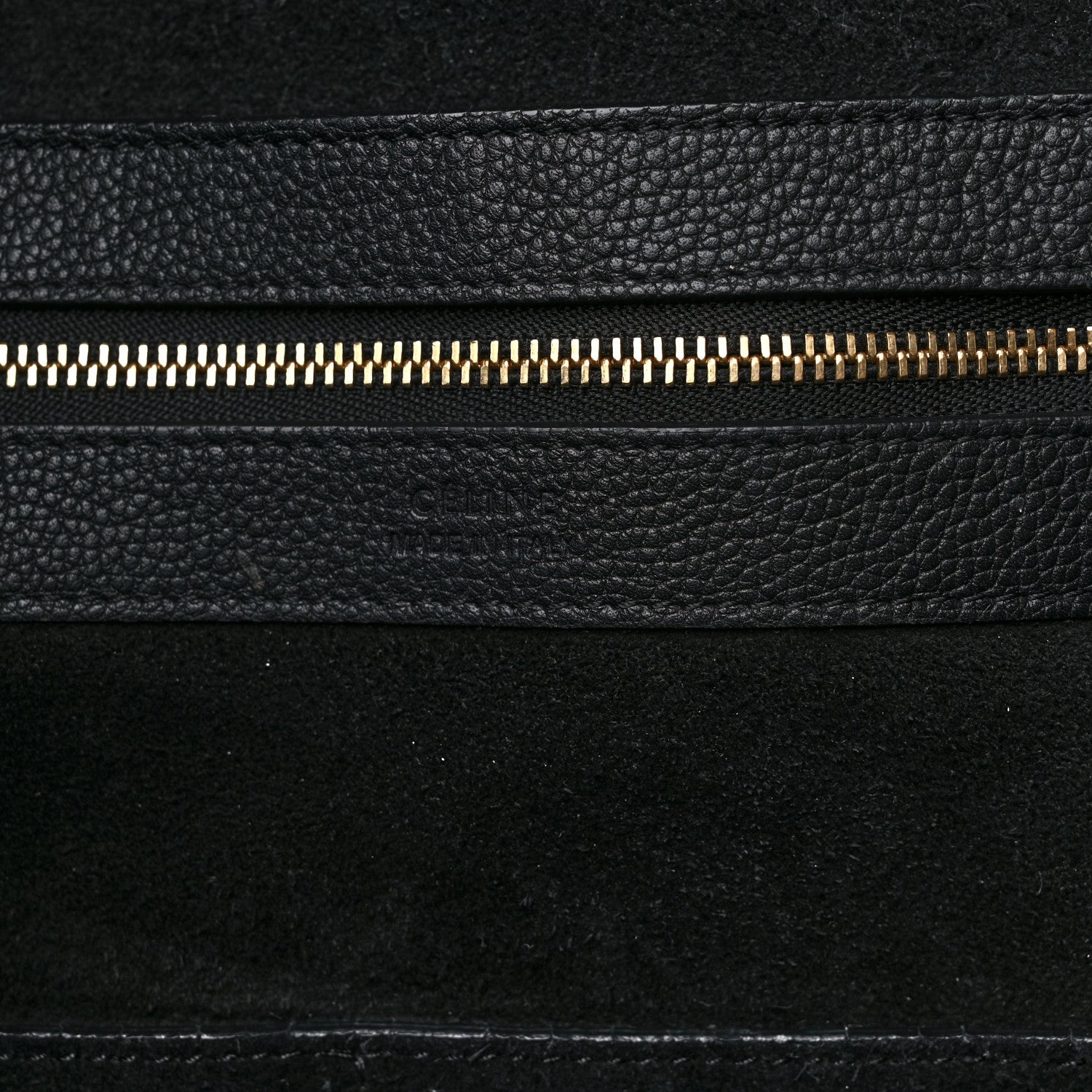 Celine Soft Grained Calfskin Small Belt Cabas Phantom Black 7 of 13