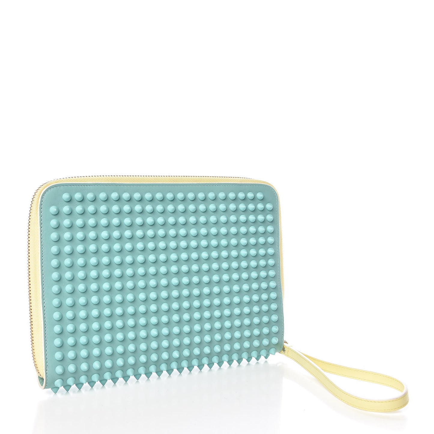 Calfskin Spiked Wristlet Multicolor