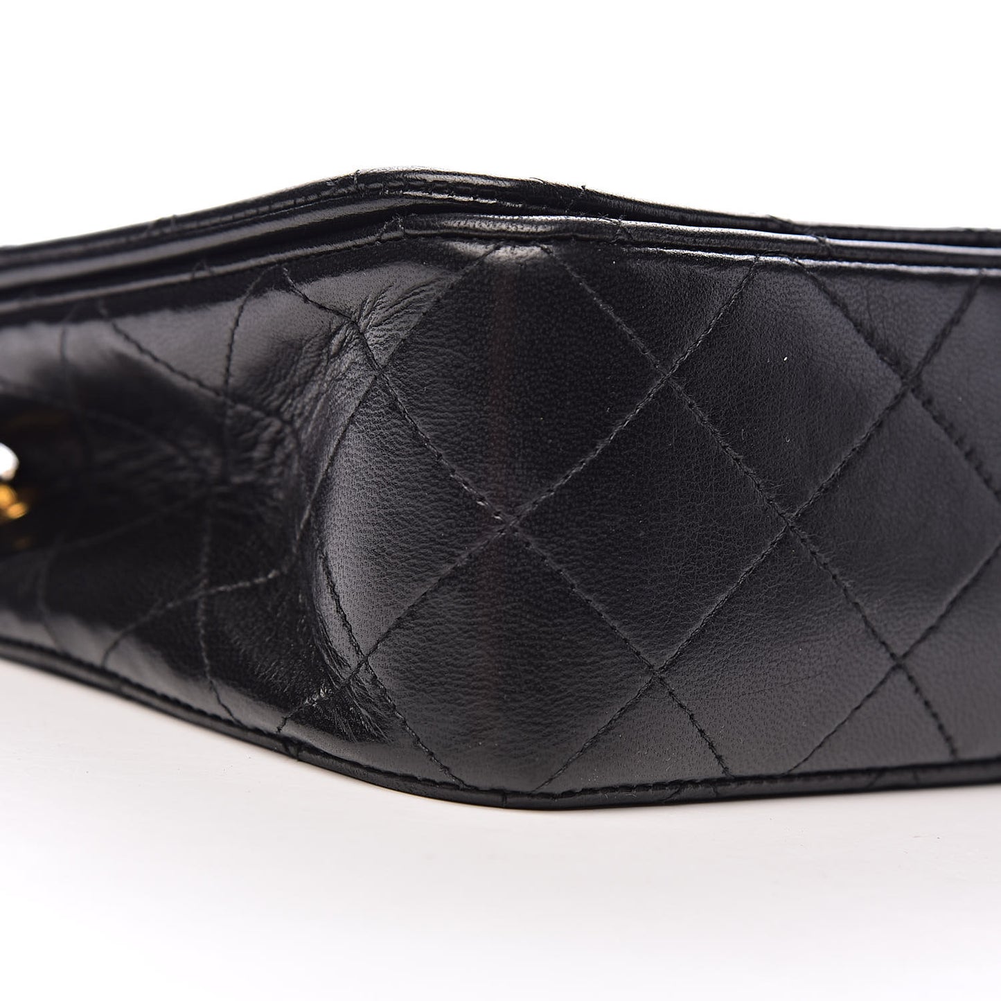Lambskin Quilted Small Single Flap Bag Black