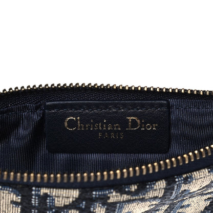 Christian Dior Oblique Saddle Chain Long Wallet Blue 9 of 13