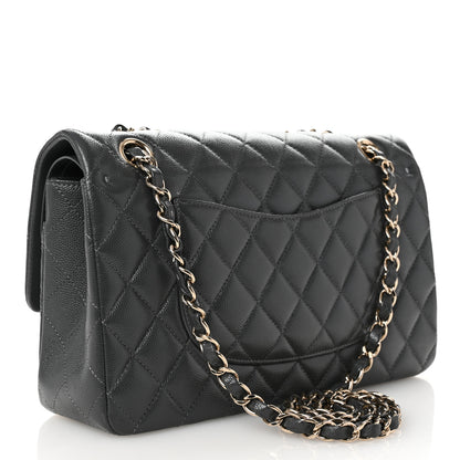 Chanel Caviar Quilted Medium Double Flap Dark Grey 3 of 10