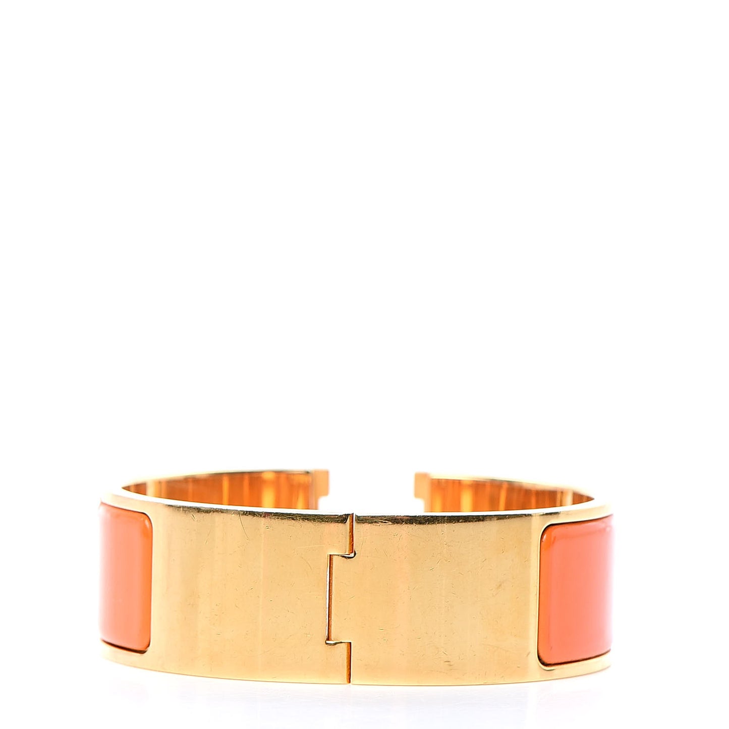 Enamel Wide Clic Clac H Bracelet GM Orange