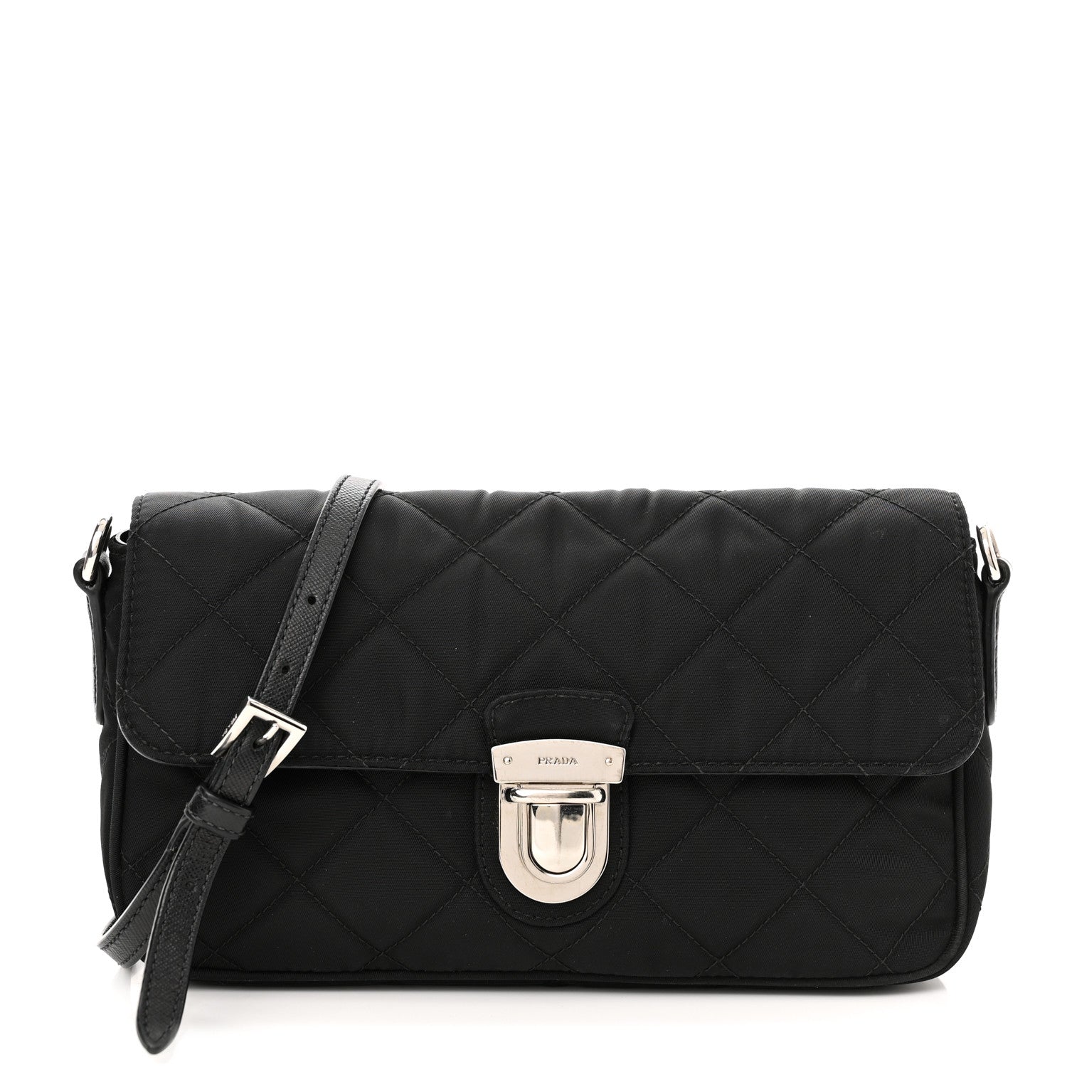 Prada Nylon Tessuto Impuntu Quilted Flap Black 1 of 9