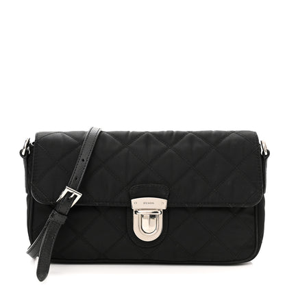 Prada Nylon Tessuto Impuntu Quilted Flap Black 1 of 9