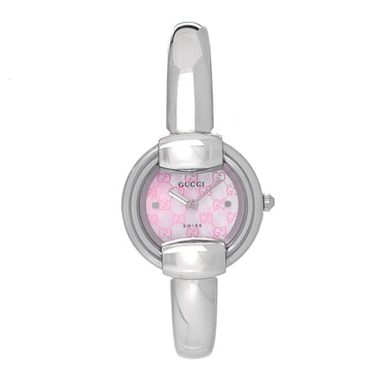 Gucci Stainless Steel Pink Mother of Pearl 25mm 1400L Quartz Watch 2 of 8