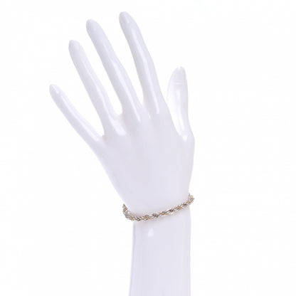 Tiffany Sterling Silver 18K Yellow Gold Rope Chain Bracelet 2 of 4