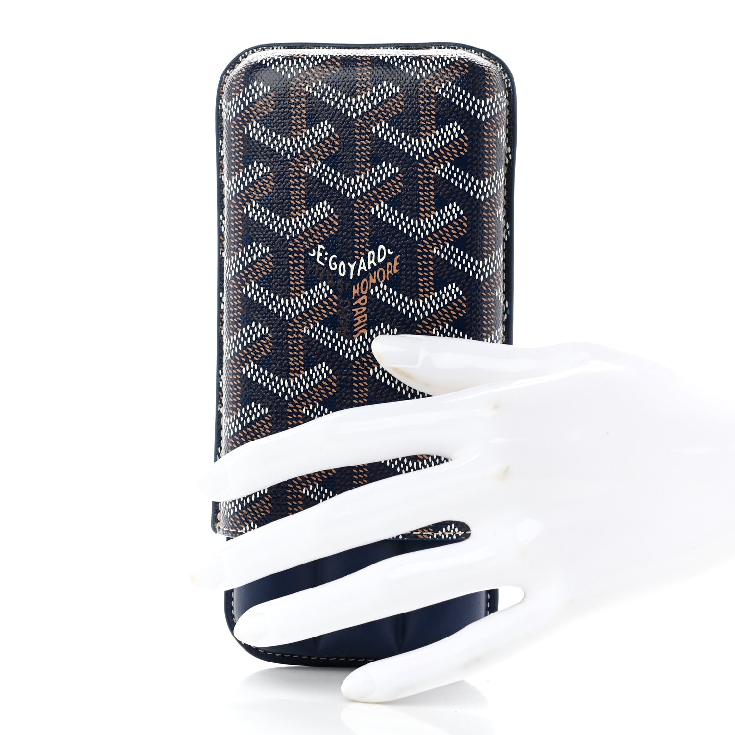 Goyard Goyardine Churchill 3 Cigar Case Navy 2 of 10