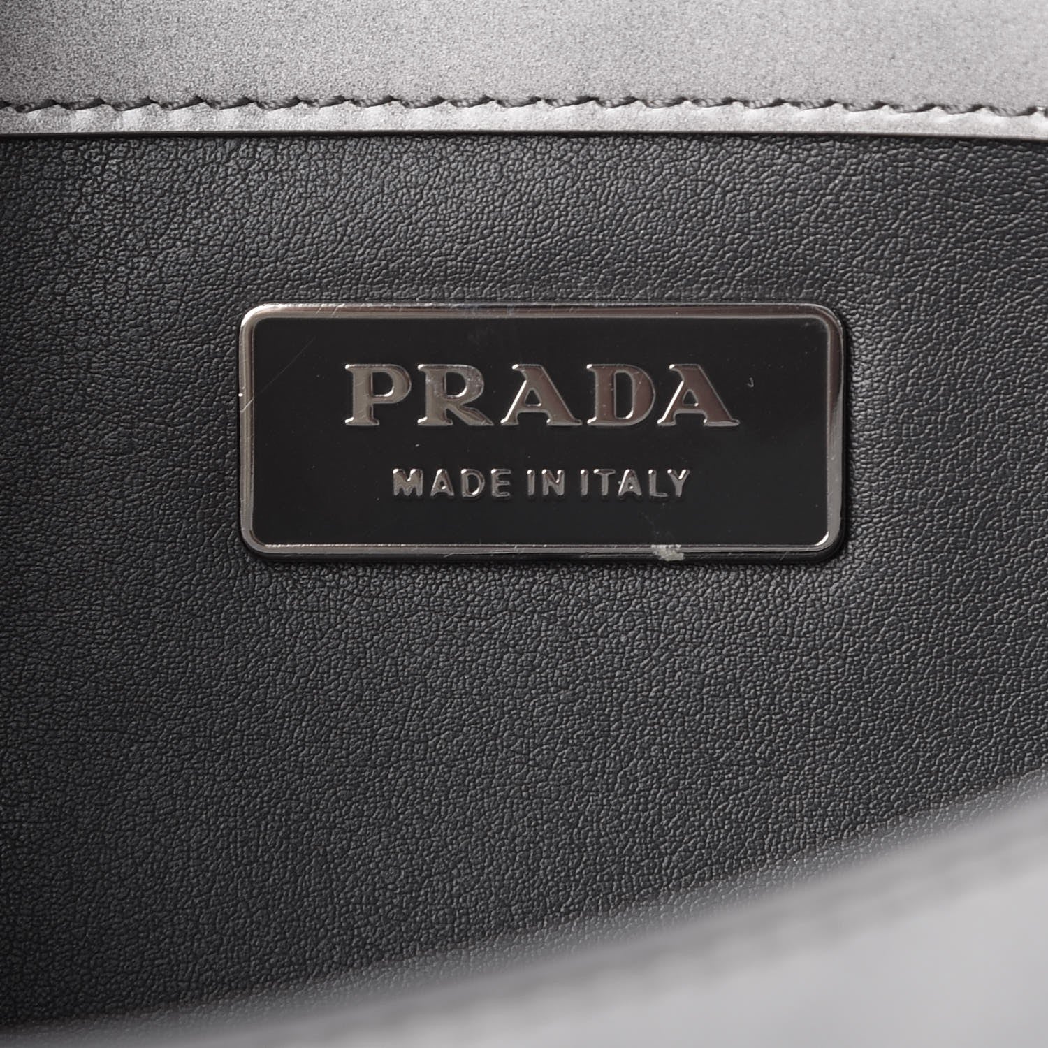 Prada Spazzolato Sound Shoulder Bag Grigio 5 of 9