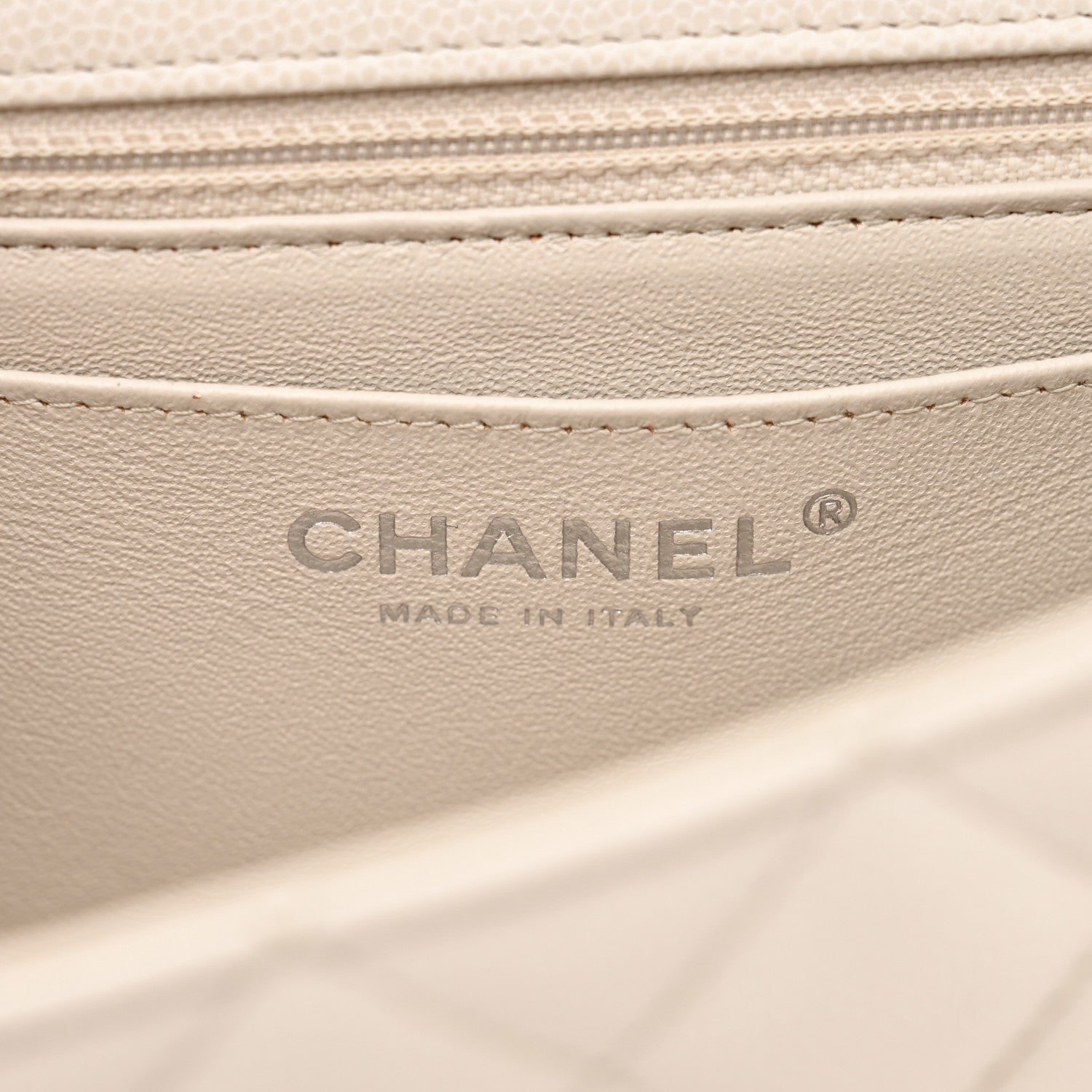 Chanel Caviar Quilted Mini Rectangular Flap Ivory 6 of 10