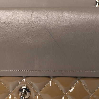 Chanel Patent Calfskin Quilted Jumbo Double Flap Grey 12 of 15