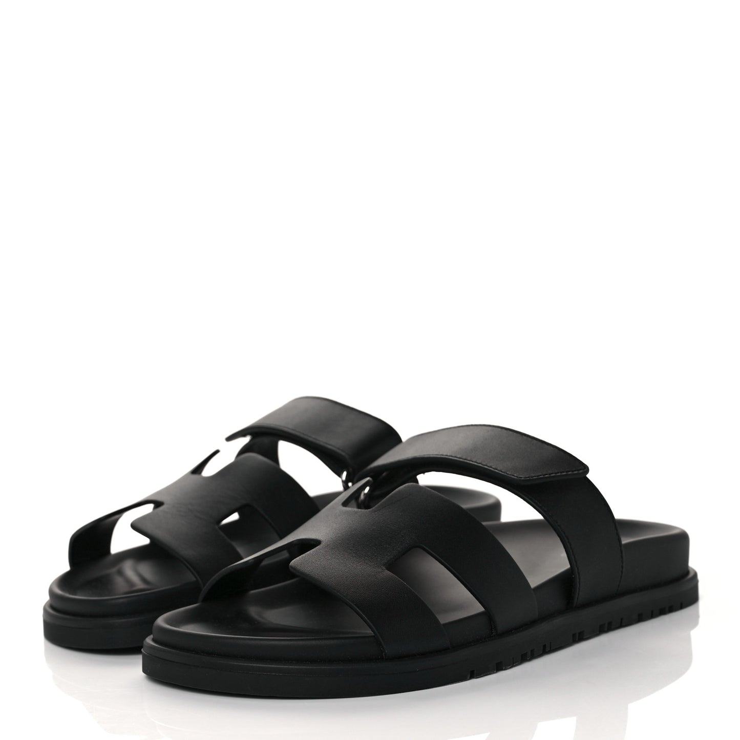 Calfskin Womens Chypre Sandals 37.5 Black