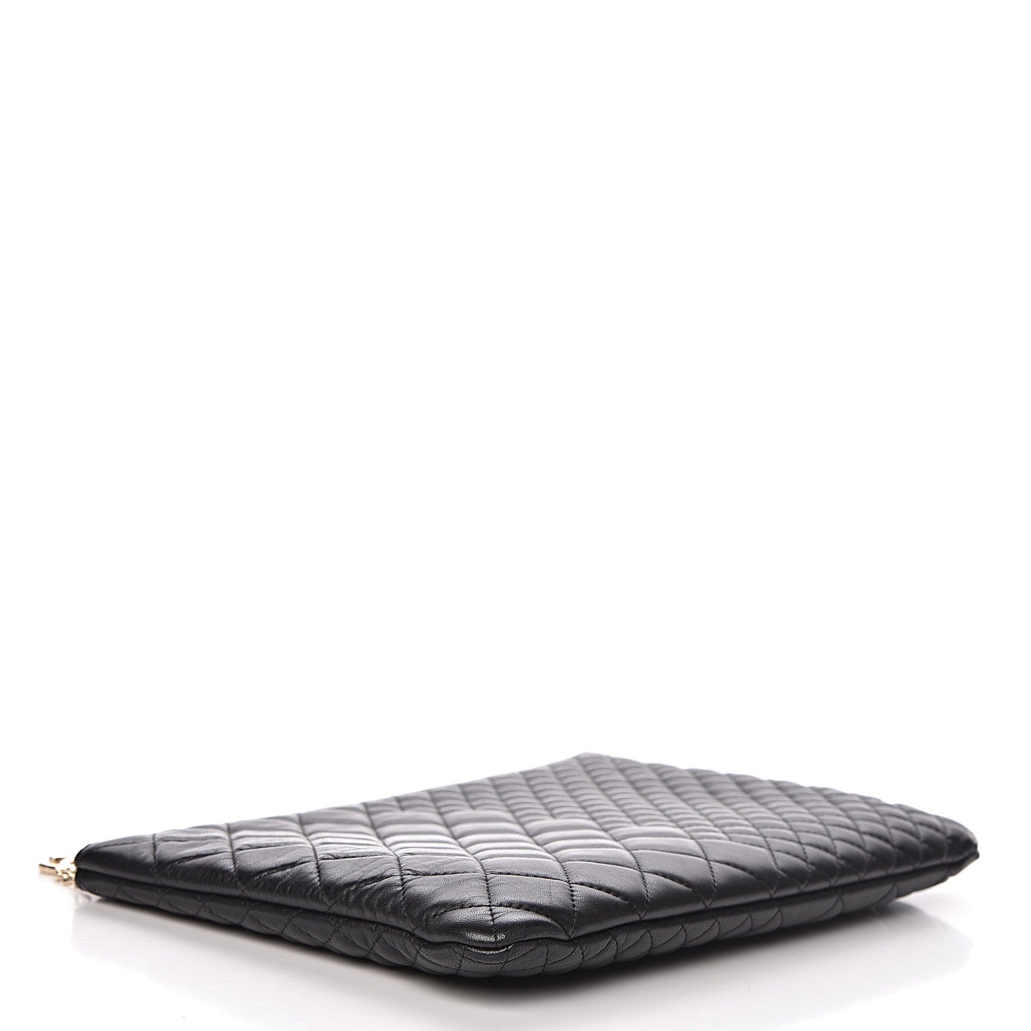 Chanel Lambskin Bi Quilted Medium Cosmetic Case Black 4 of 11