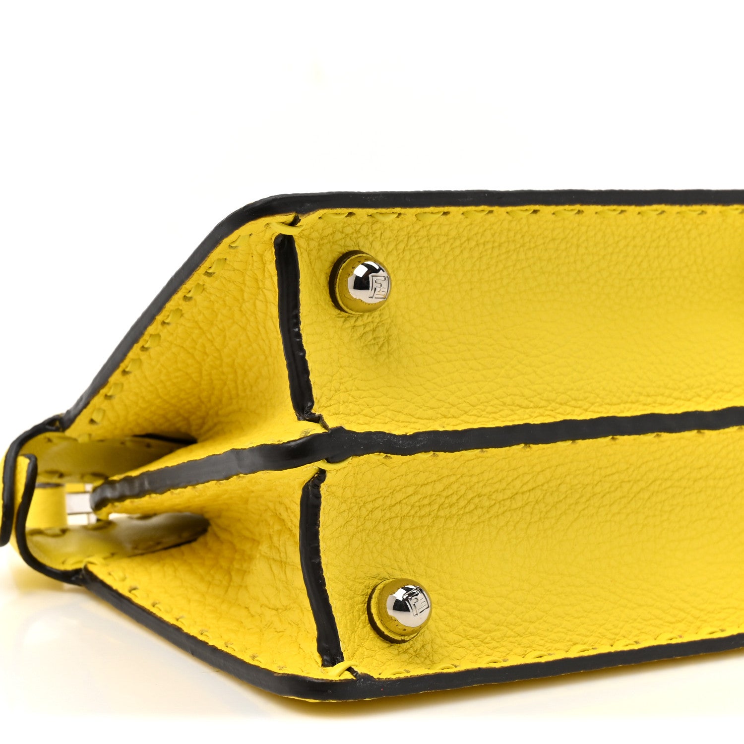 Fendi Cuoio Roma Sellerissima Petite Peekaboo I SEE U Satchel Pomelo 9 of 9