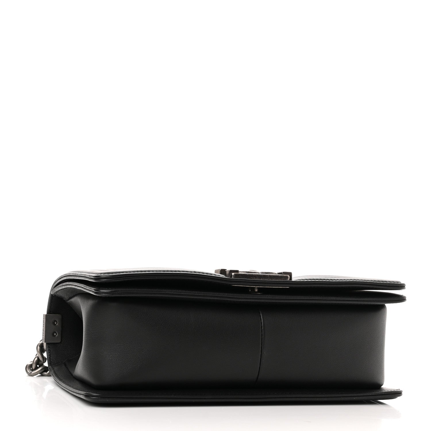 Chanel Lambskin Chevron Quilted Medium Boy Flap Black 5 of 11