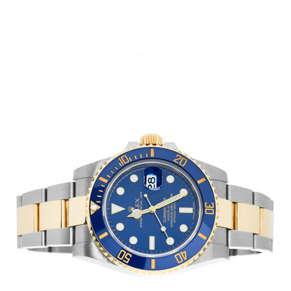Rolex Stainless Steel 18K Yellow Gold 40mm Submariner Date Watch Royal Blue 116613LB 2 of 4