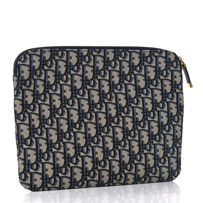 Christian Dior Oblique Pouch Clutch Blue 4 of 10