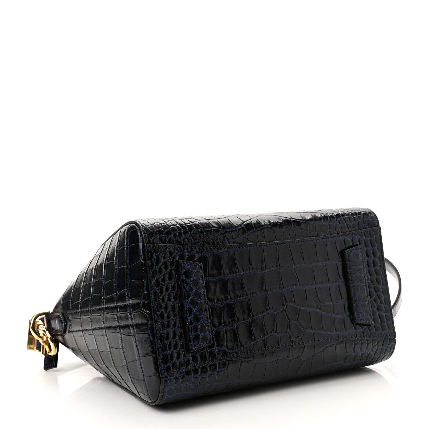 Givenchy Calfskin Crocodile Embossed Small Antigona Deep Blue 4 of 10