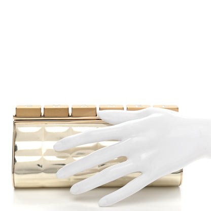 Chanel Metal Keyboard Clutch Dark Gold 2 of 13