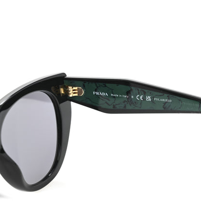 Prada Acetate Sunglasses SPR 14W Black Green 5 of 7
