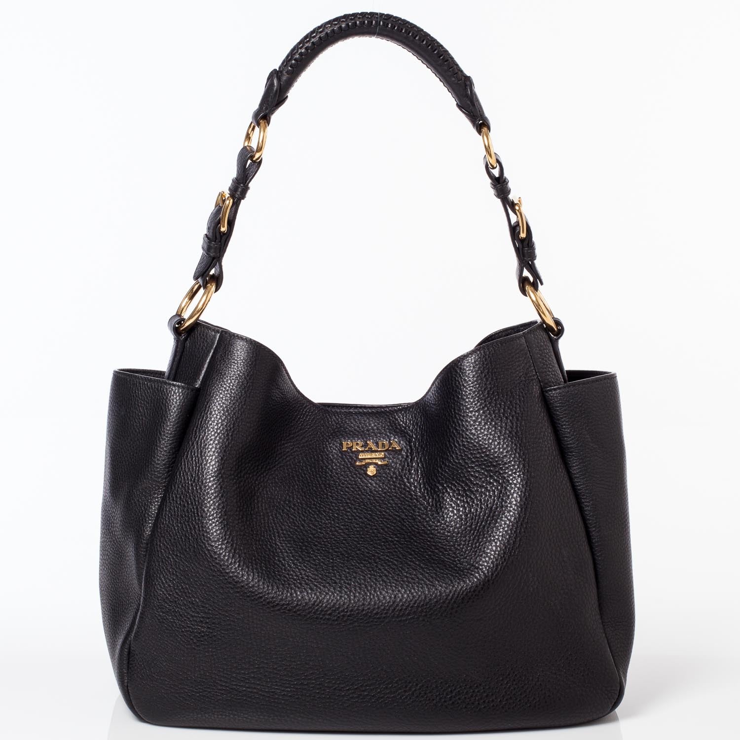 Prada Vitello Daino Hobo Nero Black 1 of 10
