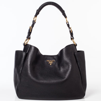 Prada Vitello Daino Hobo Nero Black 1 of 10