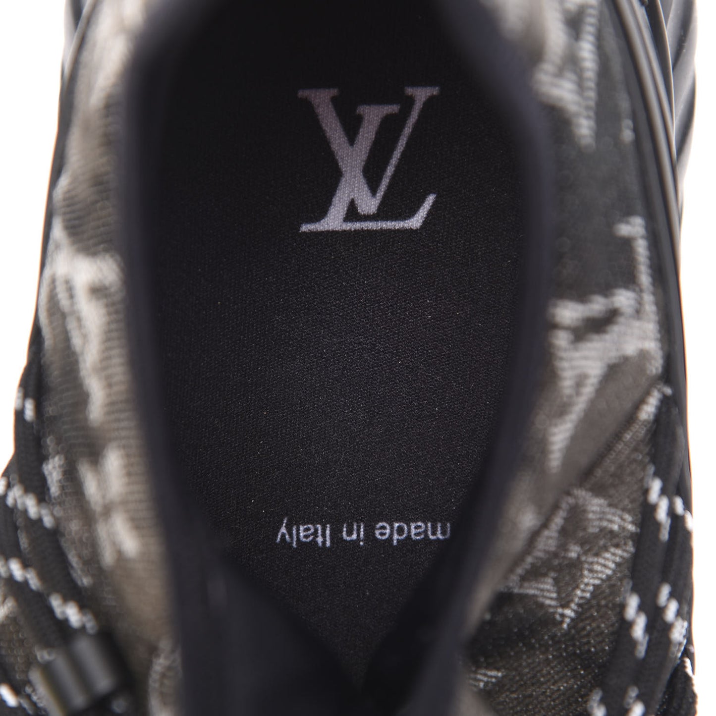 Denim Rubber Monogram Tie Dye Mens Fastlane Low Sneakers 9 Black