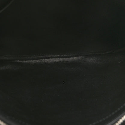 Balenciaga Sheepskin Shearling Contrasted Logo Large Zip Pouch Black 5 of 10
