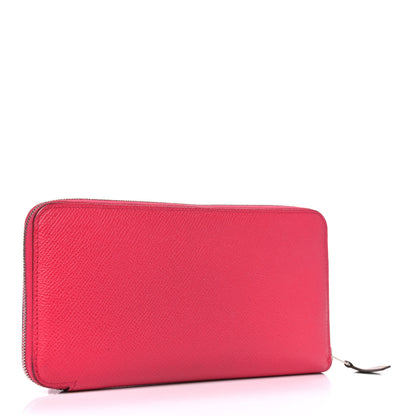 Hermes Epsom Silk'in Wallet Rose Shocking 2 of 7