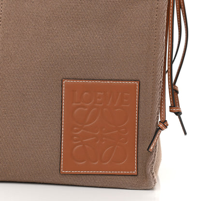 Loewe Canvas Calfskin Cushion Tote Taupe 10 of 17