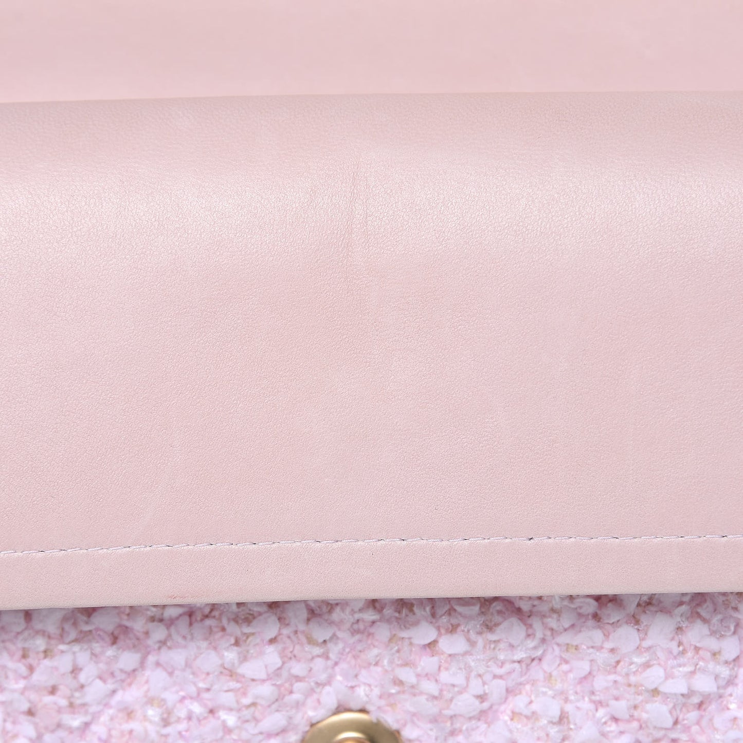Tweed Medium Double Flap Pink