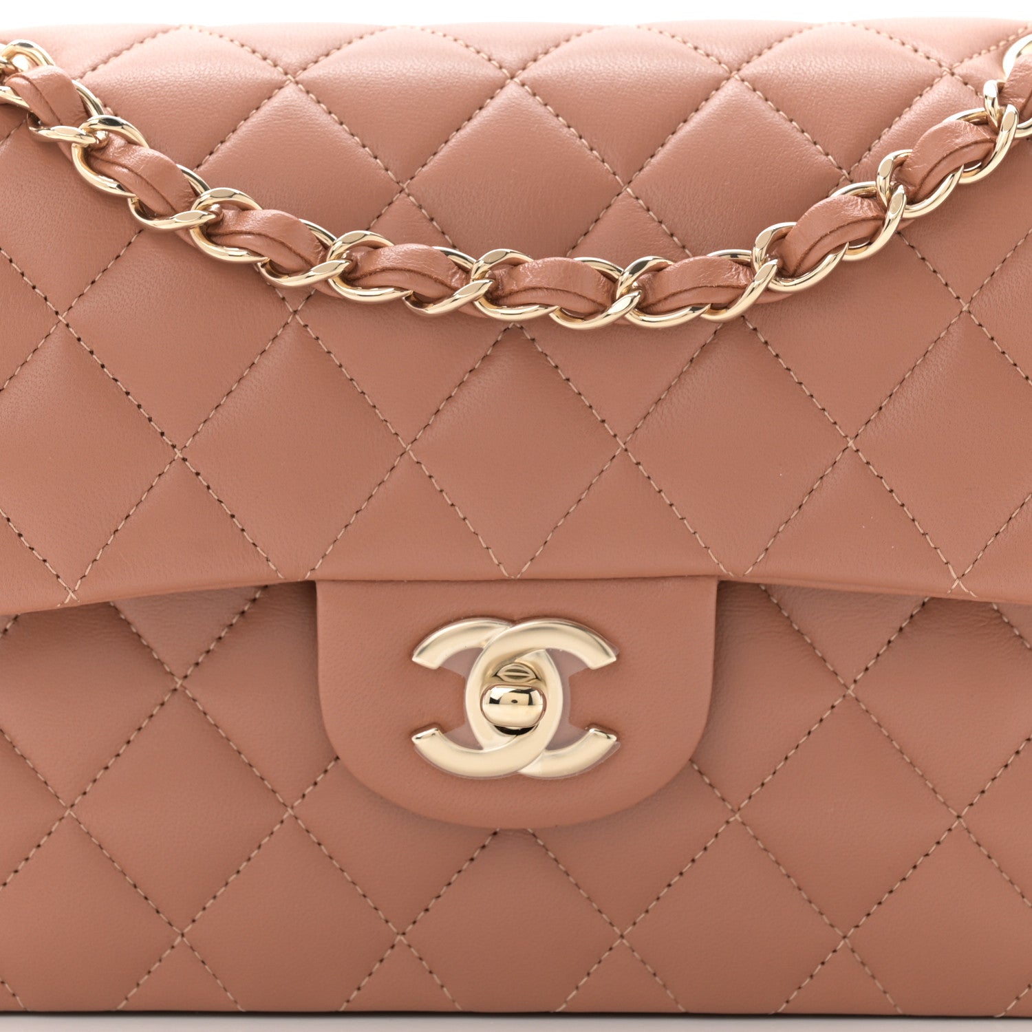 Chanel Lambskin Quilted Small Double Flap Brown 8 of 11