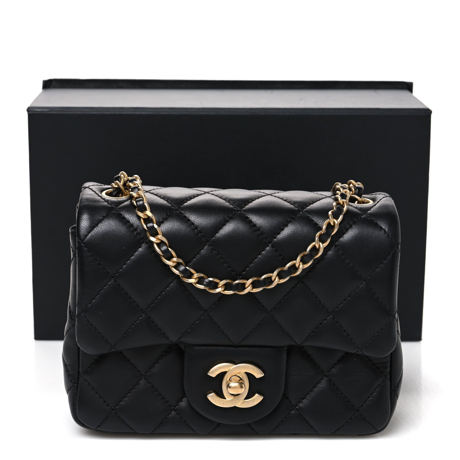 Chanel Lambskin Quilted Mini Pearl Crush Flap Black 1981478