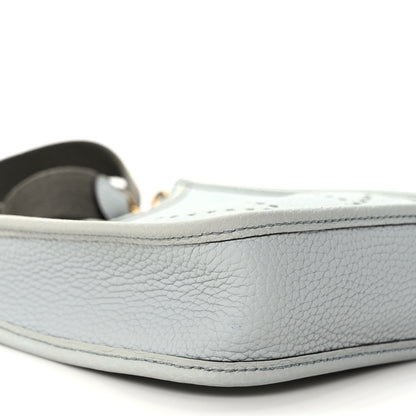 Hermes Taurillon Clemence Amazone Evelyne TPM Bleu Pale Etain 7 of 9
