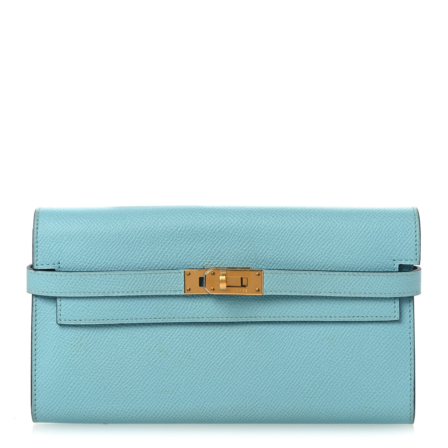 Hermes Epsom Kelly Longue Wallet Bleu Atoll 1 of 13