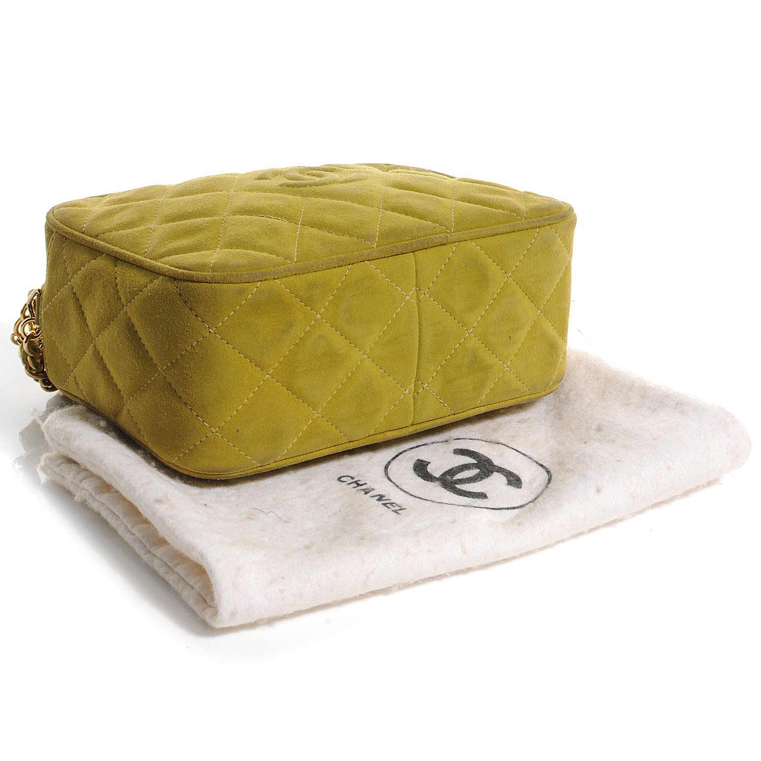 Chanel Suede Tassel Camera Case Chartreuse 4 of 8