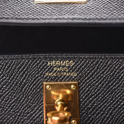 Hermes Epsom Kelly Sellier 25 Black 19 of 52