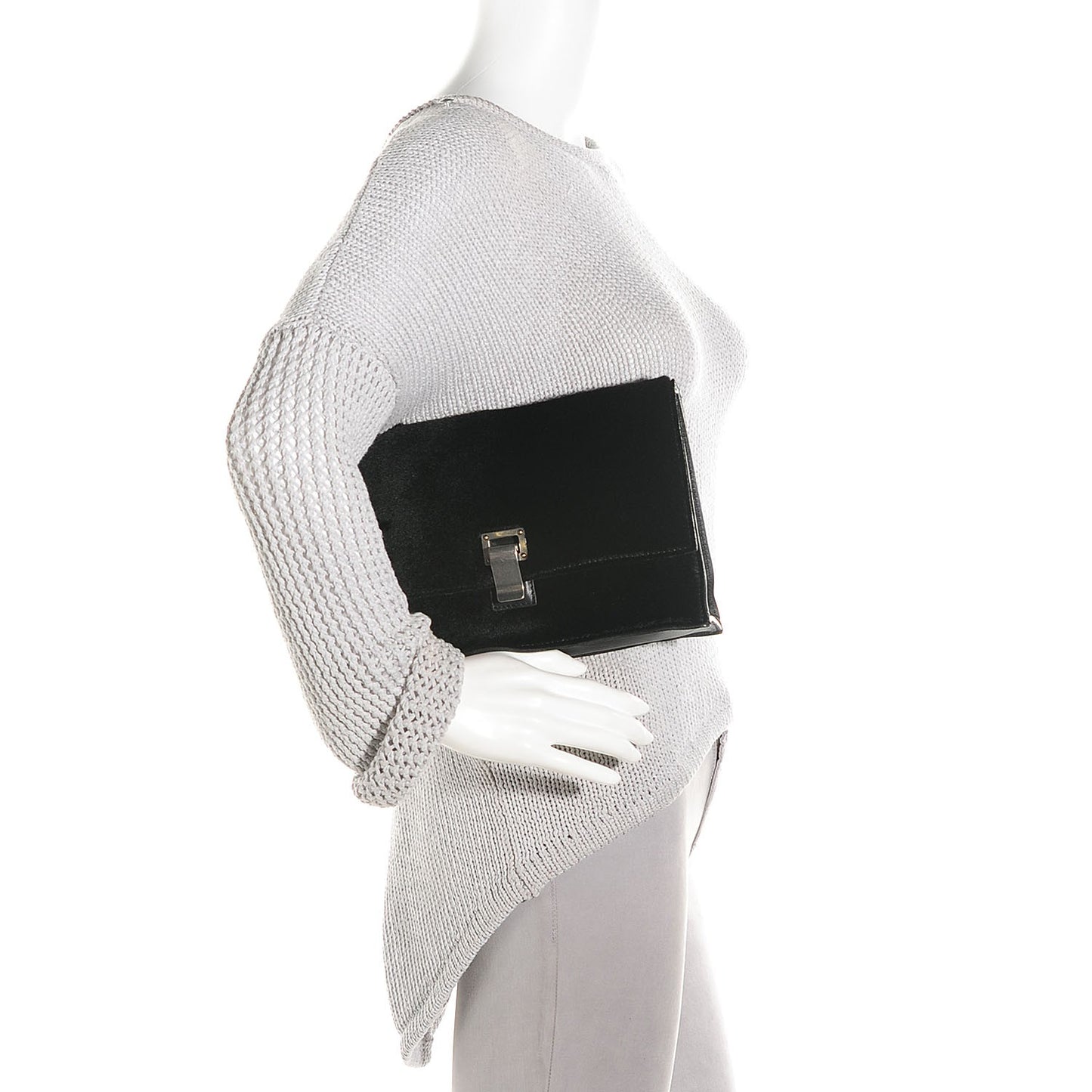 Lamb Fur Small Lunch Bag Black