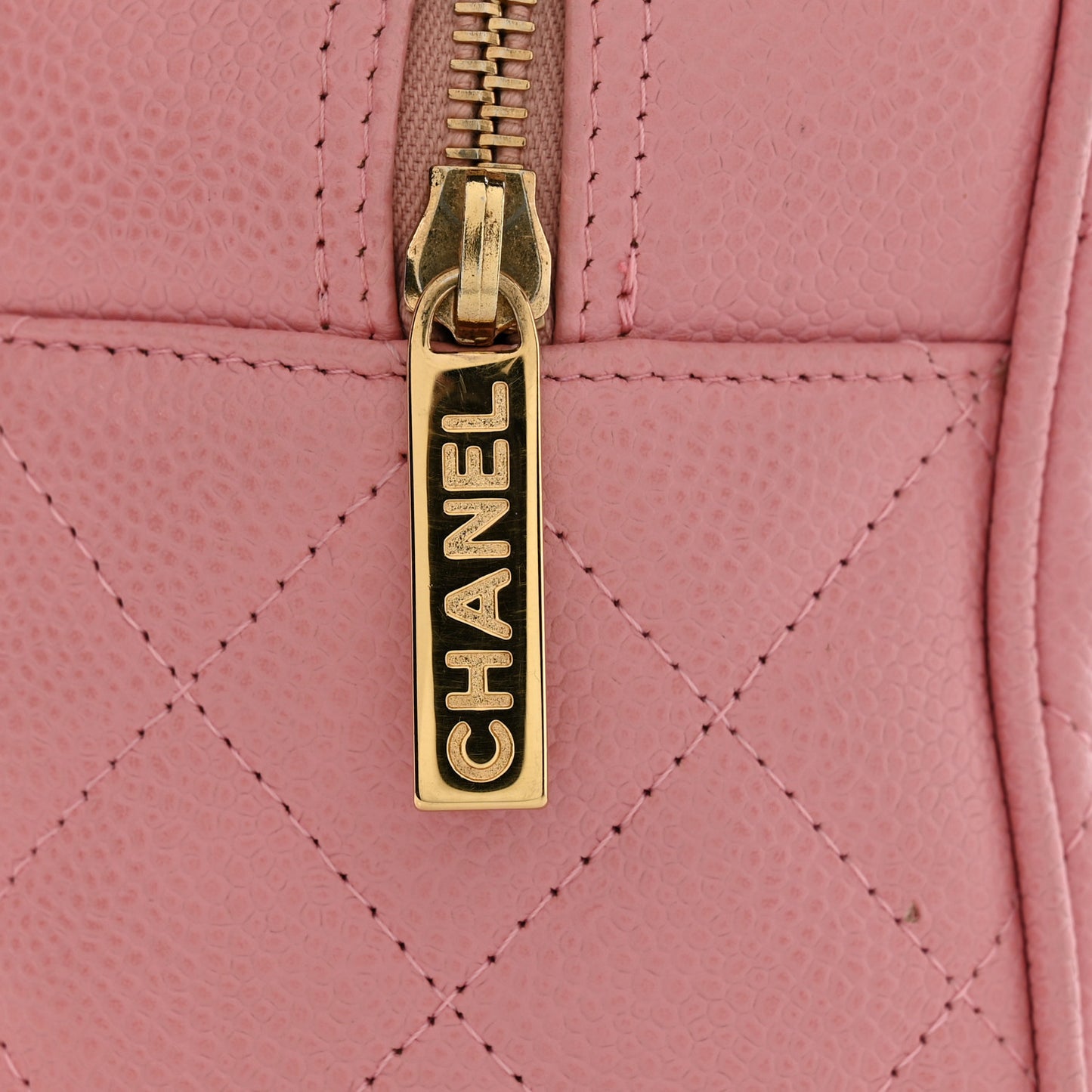 Caviar Quilted Small Bowler Pink