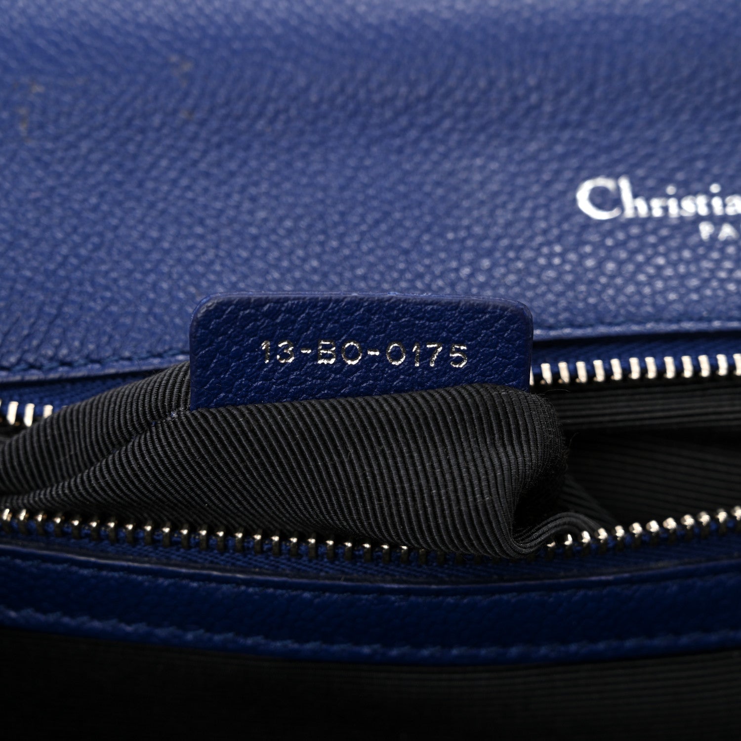 Christian Dior Grained Calfskin Medium Diorama Flap Bag Blue 5 of 17
