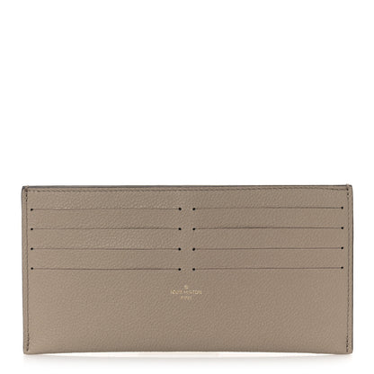 Louis Vuitton Calfskin Felicie Chain Wallet Card Holder Insert Tourterelle 1 of 7
