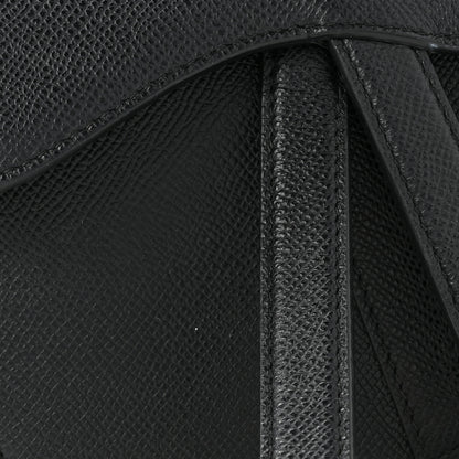 Christian Dior Grained Calfskin Mini Saddle Bag With Strap Black 8 of 12
