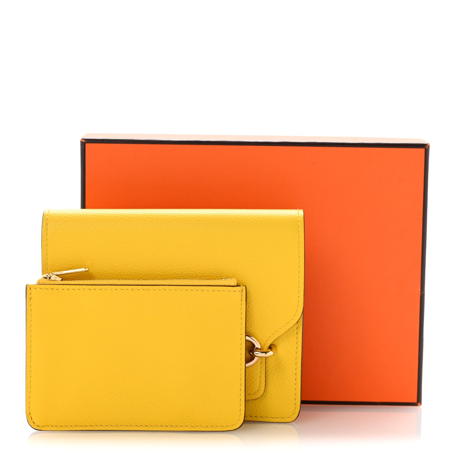 Hermes Evercolor Roulis Slim Wallet Jaune De Naples 1889399