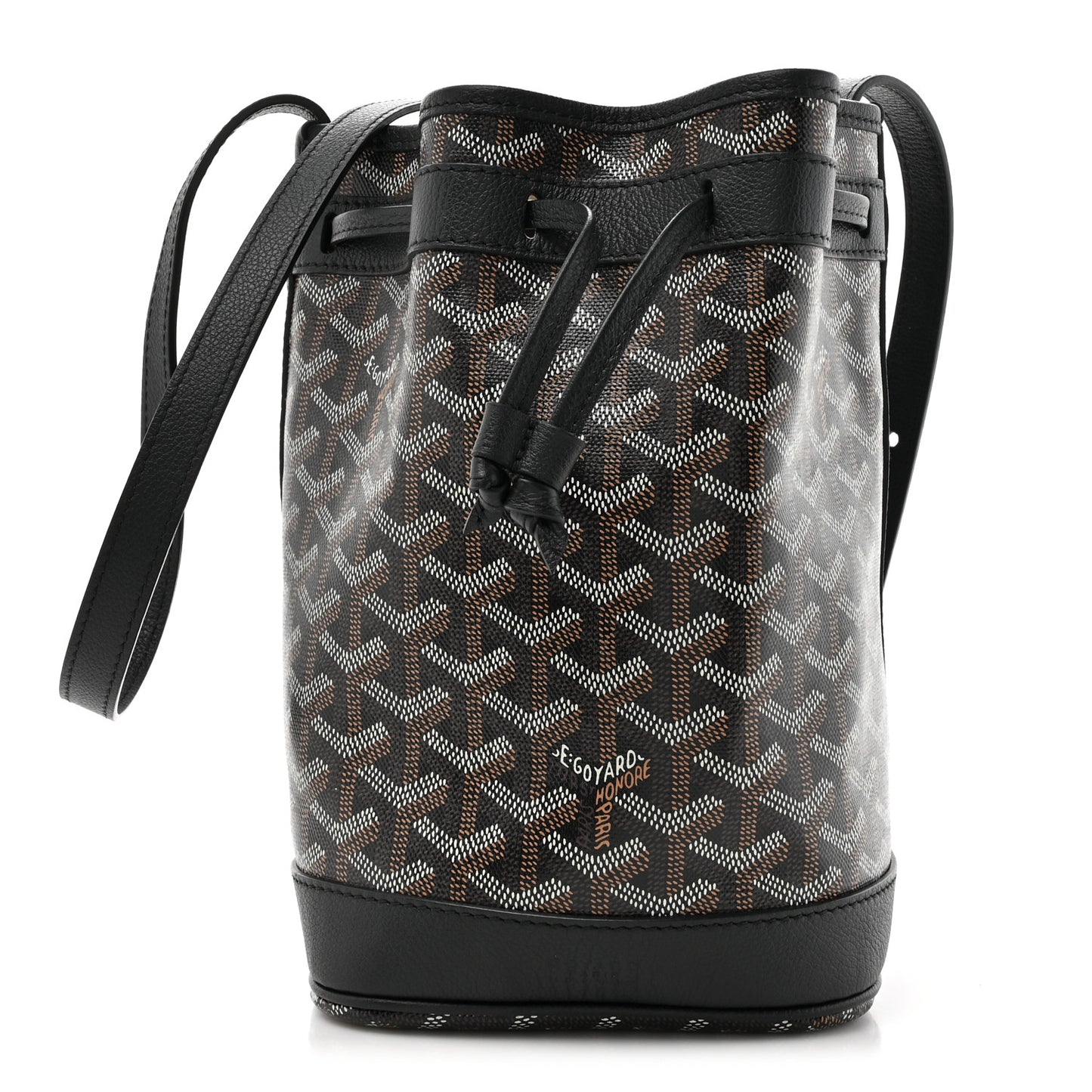 Goyardine Petit Flot Bucket Bag PM Black