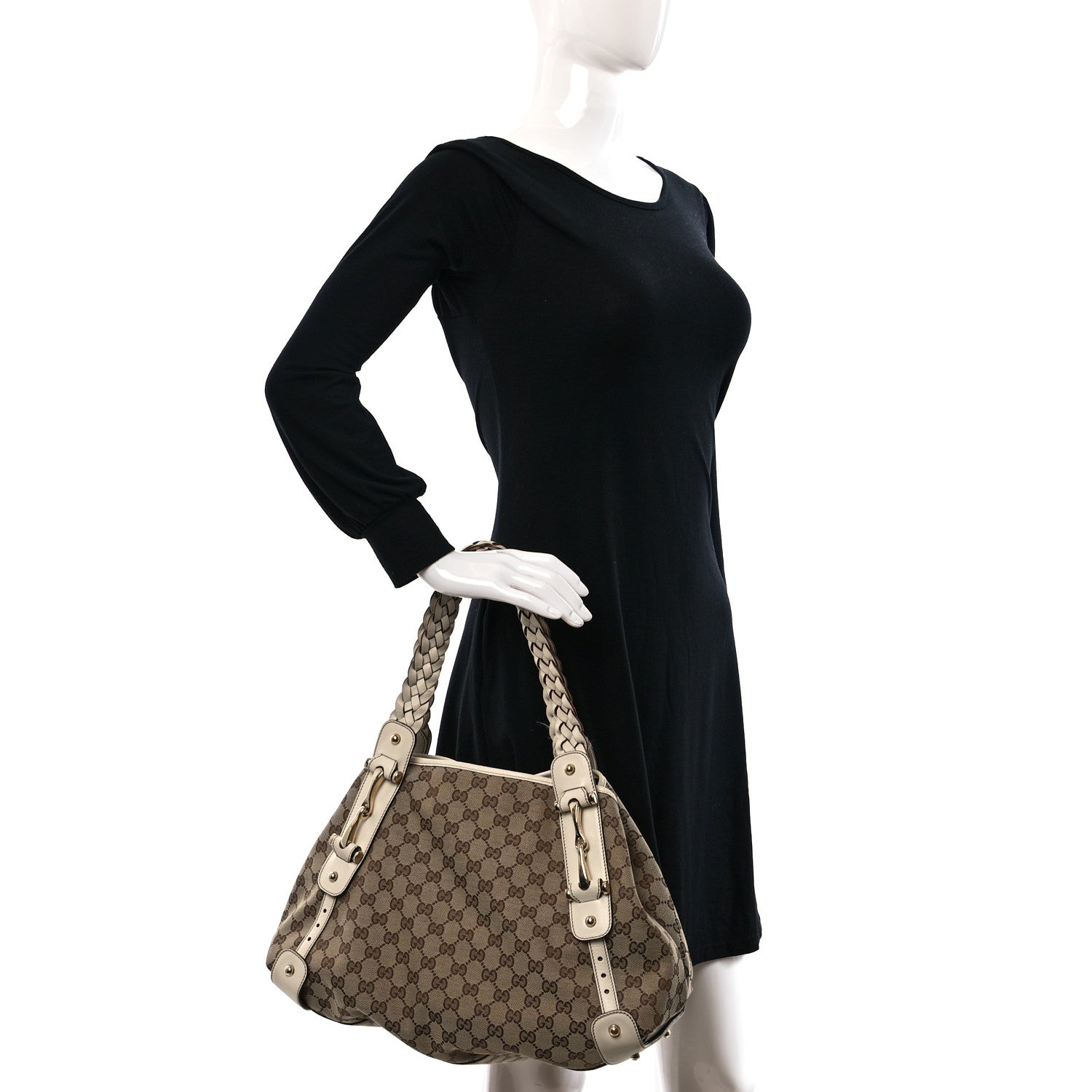 Gucci Monogram Medium Pelham Shoulder Bag Off White 2 of 13