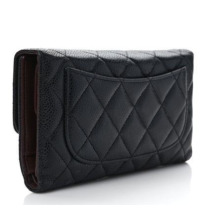 Chanel Caviar Quilted Large Flap Wallet Black 3 of 10
