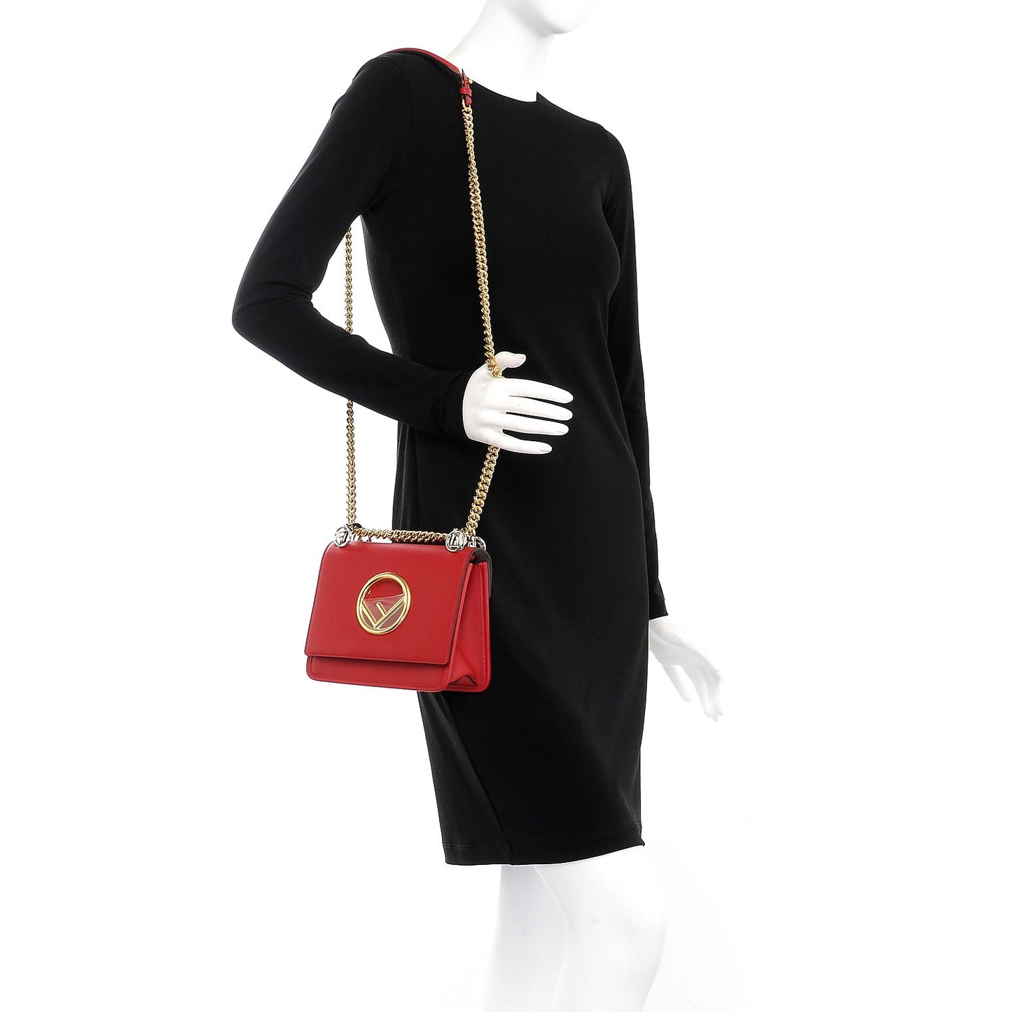 Vitello Century Opaco F is Fendi Small Kan I Shoulder Bag Fragola